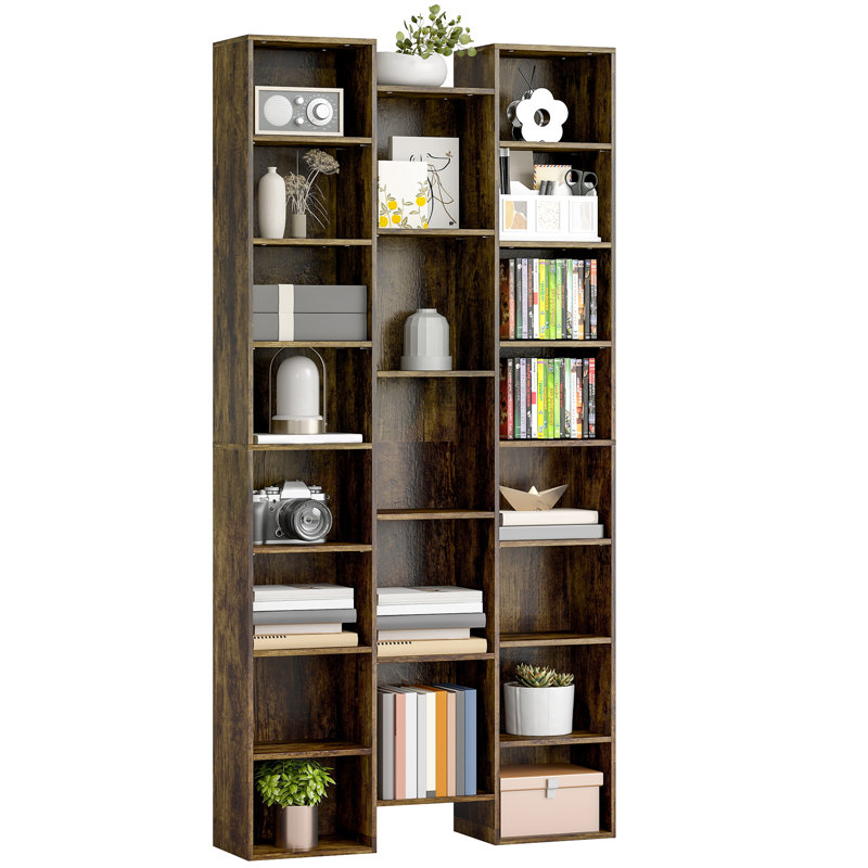 181cm H x 89.5cm W Particle Board Cube Bookcase
