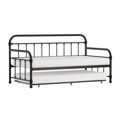 Shumacker Metal Daybed with Trundle - Twin