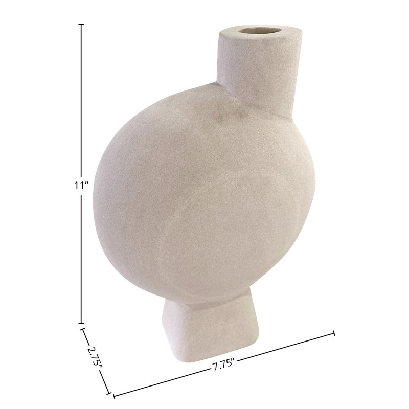 Patsy Wide Himalayan Sandstone Décor, Grey, 11" H x 7.75" W x 2.75" D