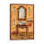 Toile avec cadre en bois brun classique