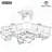 Versatile Outdoor Sofa Set with Adjustable Seats and Multiple Functional Tables-1543714089