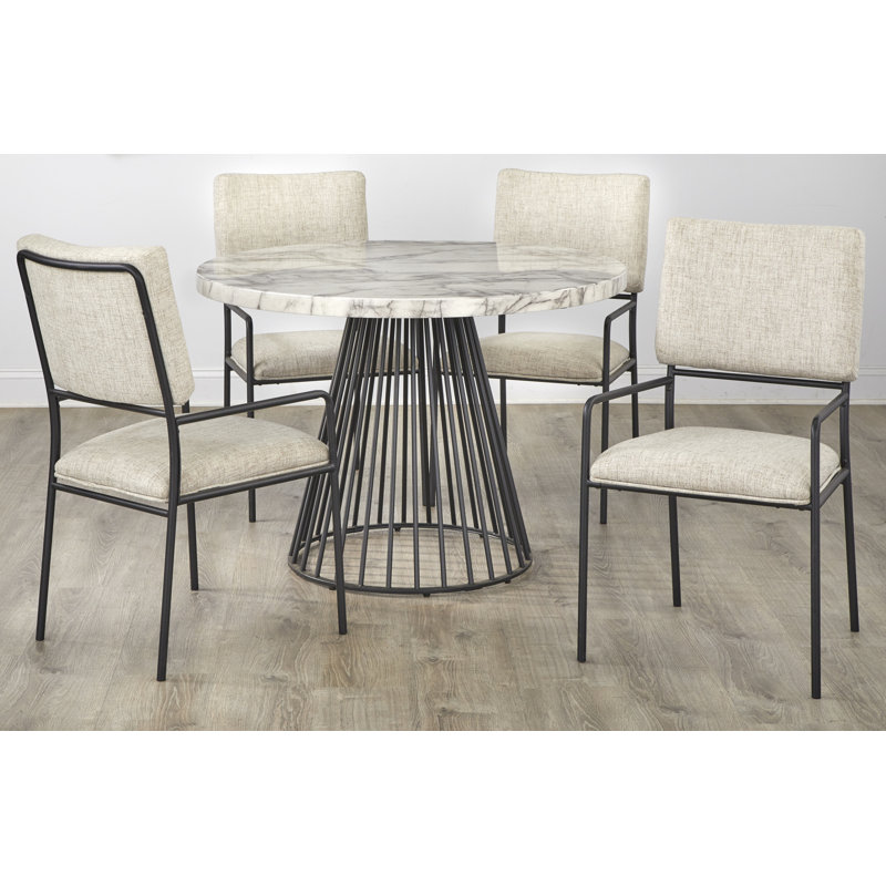 Ensemble repas Emmo, 5 pièces : 1 table, 4 chaises