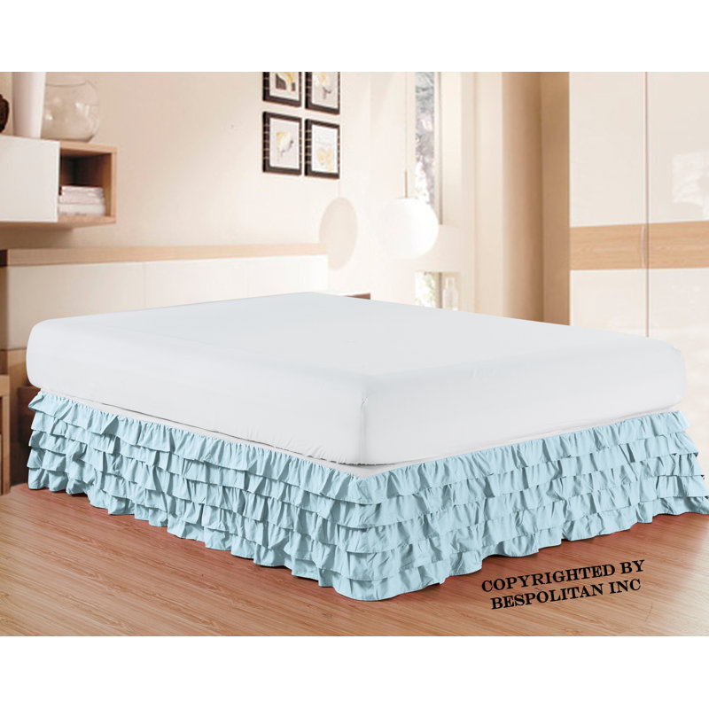 Hollandale Ruffled Bed Skirt, Aqua