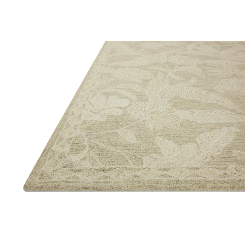 Loloi Mavis Sage / Natural Contemporary Area Rug, Rectangle 2'3" x 3'9"