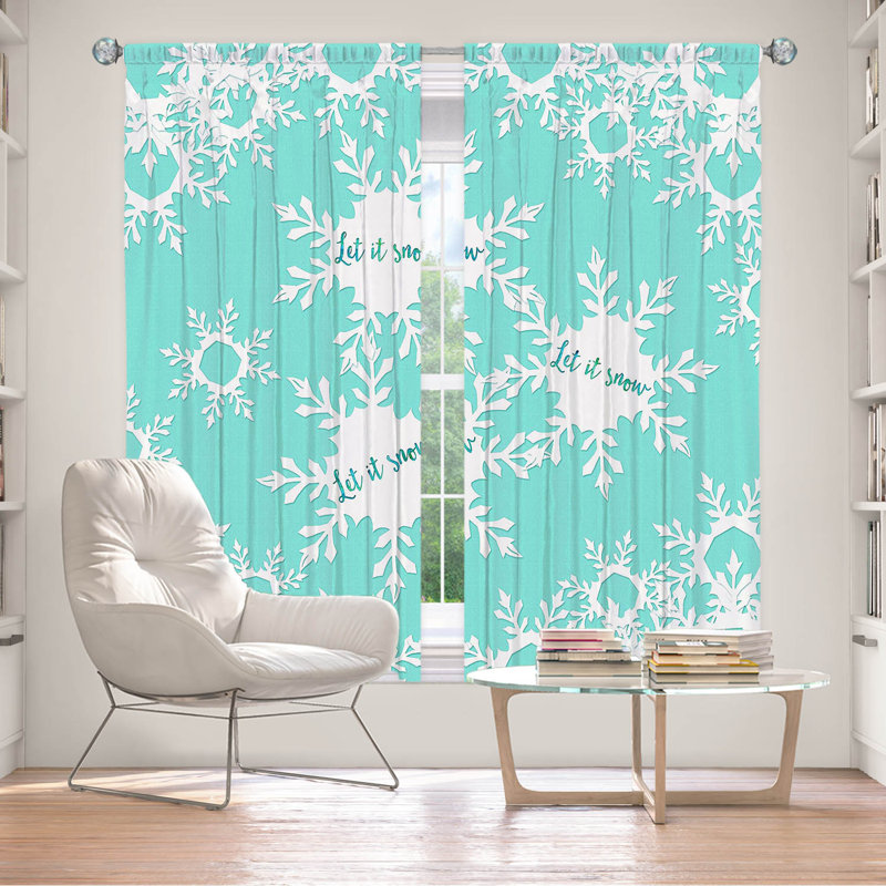 Ensemble de rideaux en polyester 2 pièces Hell it Let It Snow, L 40 po x L 82 po