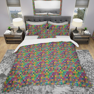 Ensemble de housse de couette moderne et contemporaine en microfibre jaune / or