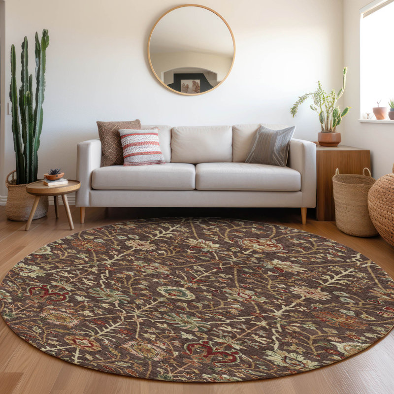 Tapis intérieur / extérieur brun Muse , 8 pi x 8 pi