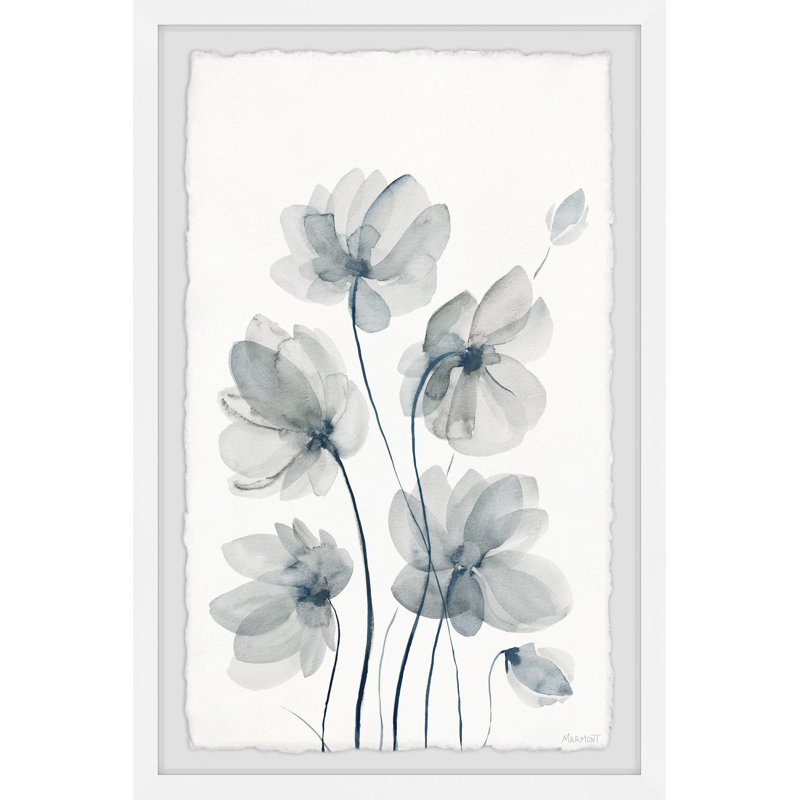 " White Poppies Bloom " by Parvez Taj, 30" H x 20" W x 1.5" D