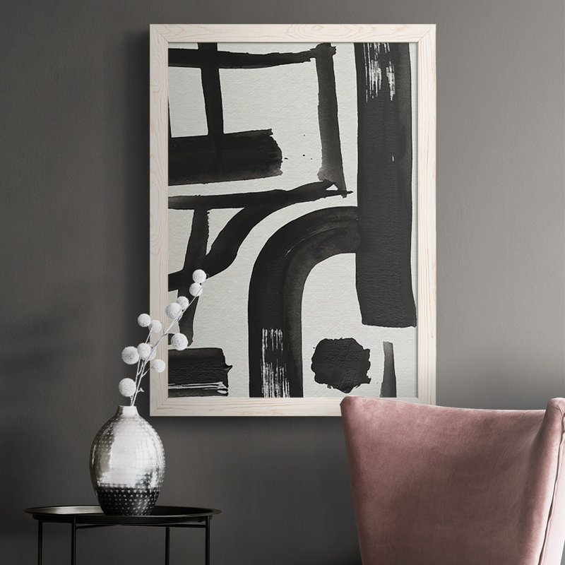 «Inkwell Intersect I», reproduction encadrée de qualité supérieure - prête à être accrochée, Pas de tapis