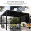 Abri de protection contre les intempéries en aluminium pour pergola 12 'x 14' avec système de drainage Kozyard Pergola-90613659-127367580