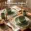 Ensemble de napperons en lin vert clair de la collection Daulton pour décor de table de salle à manger et de Noël
