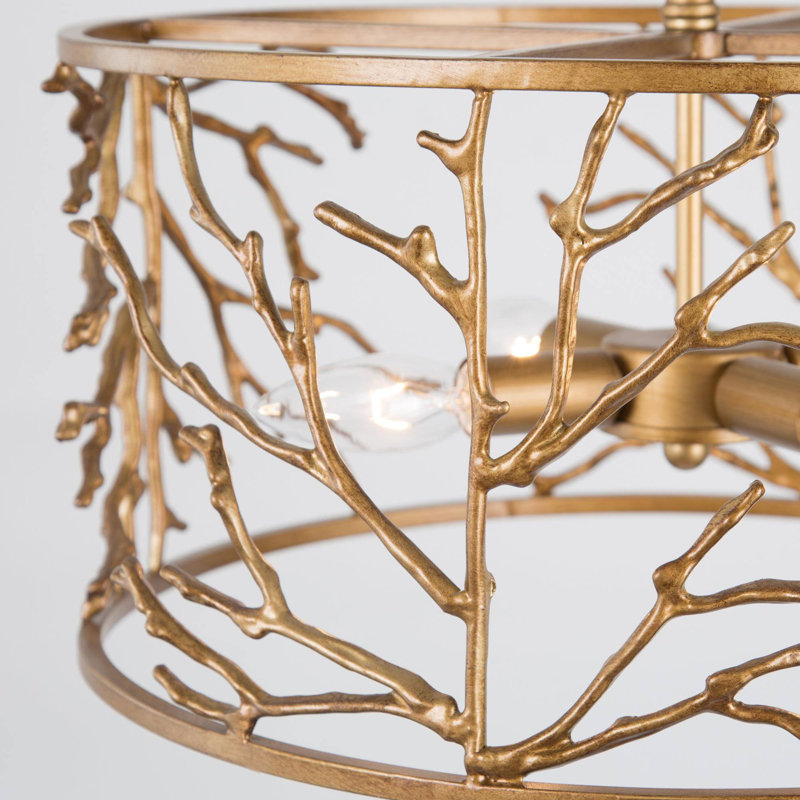 Parmer 4 - Light 15.5'' W Unique / Statement Geometric Dining Room Chandelier