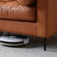 Causeuse coussin orange en cuir véritable-1317101970