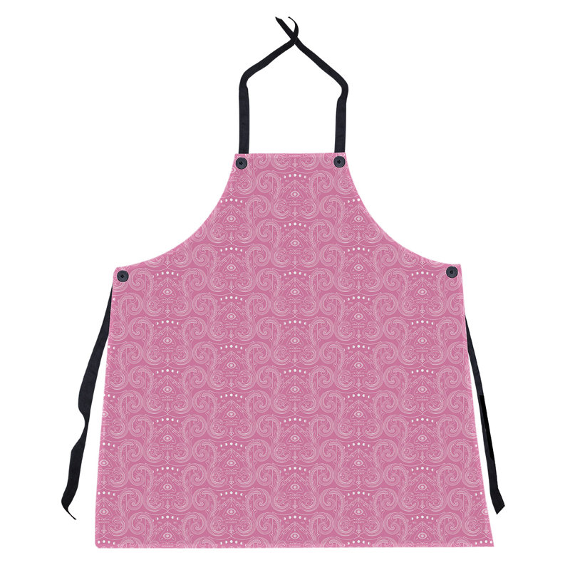 Bib Apron, Pink/White