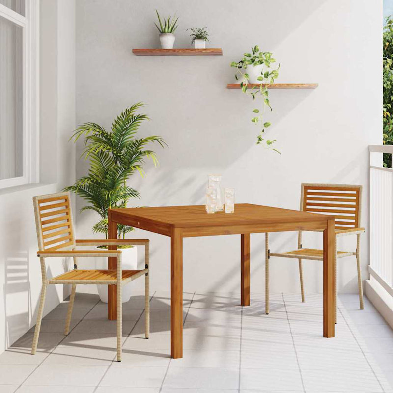 Garden Dining Set, Beige
