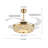 42" Modern Gold Round LED Ceiling Fan Light With Remote Control 6 speeds 3 Colors