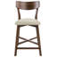 Upholstered Counter Stool with Solid Wood Frame-1672698105