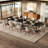 71'' Large Rectangular Dining Table for 6-8 – Black