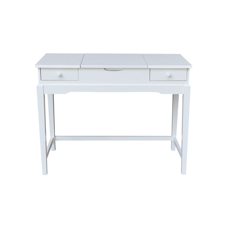Coiffeuse en bois massif avec miroir Andalusia, Espresso