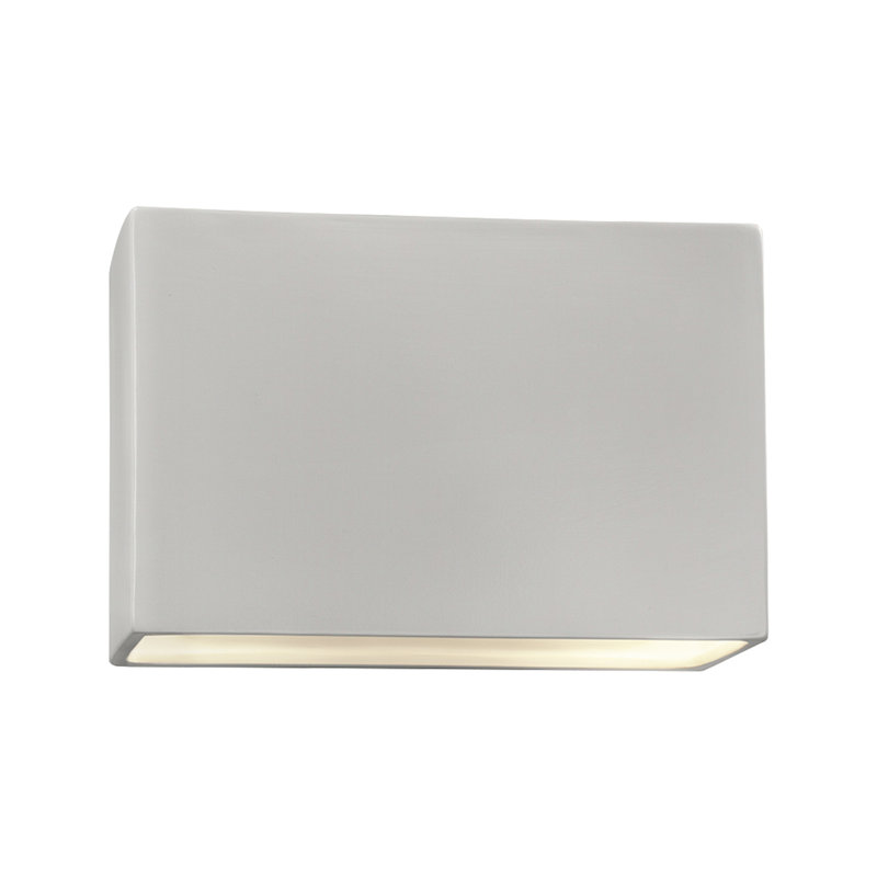 Durso 1 - Light Dimmable Flush Mounted Sconce - Closed Top, 10" H x 16.5" W x 4" D, Bisque, Incandescent