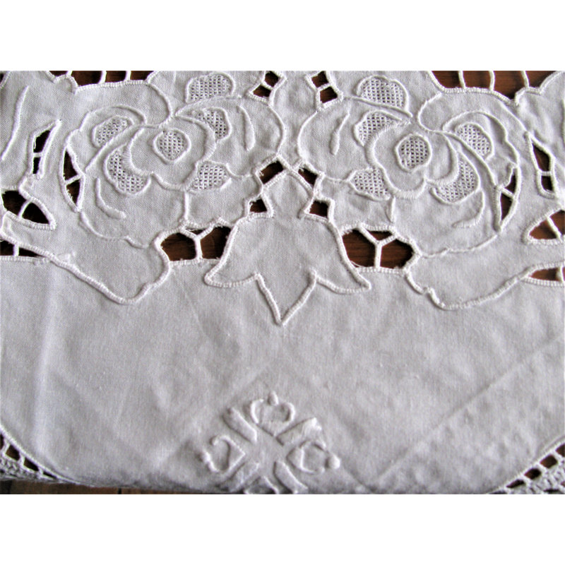 Nappe Cutwork, L 108 po x l 72 po