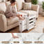 Repose-pieds de pédicure extensible avec coussin en polyuréthane, tabouret de bain de pieds mobile de 21,6 po avec roulettes verrouillables et rangement, chariot de pédicure peu encombrant pour salon, Nail Tech, spa-563305402
