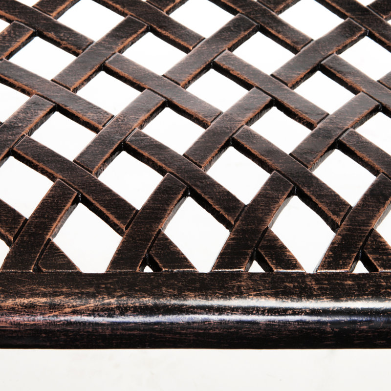 Banc de jardin en fonte d'aluminium Caffey