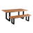 Arminta Sheesham Rectangular Solid Wood Top with Solid Wood Base Dining Table