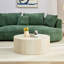 Table basse en faux travertin avec motif en relief accrocheur