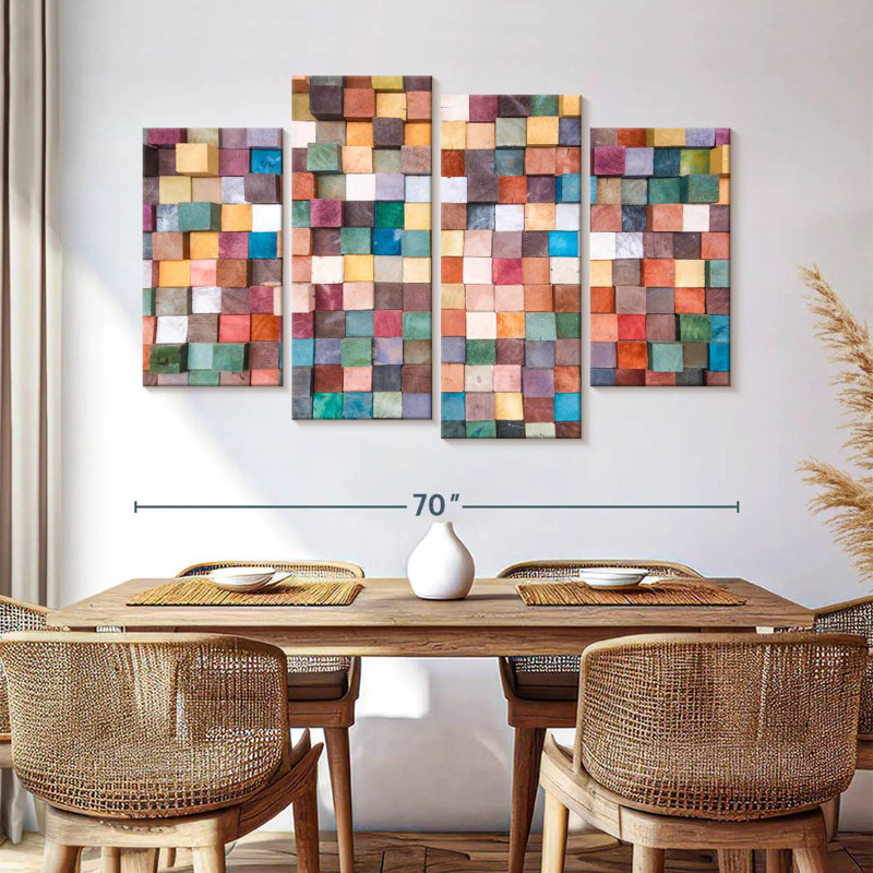 Avery Stacked Wooden Blocks, 42" H x 68" W