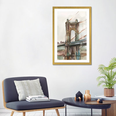 Bridge At Sunset I by Ethan Harper - Painting