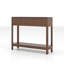 Console cannelée de style Mid-Century avec 2 tiroirs et tablette ouverte, table d'entrée étroite, table de canapé mince pour le couloir, salon, petits espaces, assemblage facile