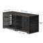 Grand meuble cage pour chien avec cloison