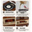Nouveau lecteur de vinyle de plancher en bois d'hévéa rétro avec Bluetooth - Décoration intérieure