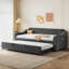 Upholstered Daybed with Trundle Bed