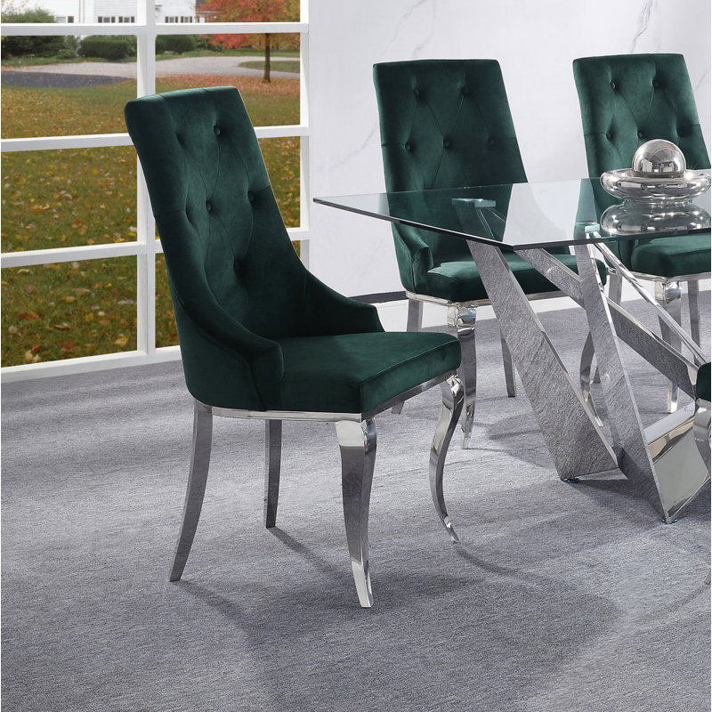 Wesham Upholstered Side Chair (Set of 2), Green