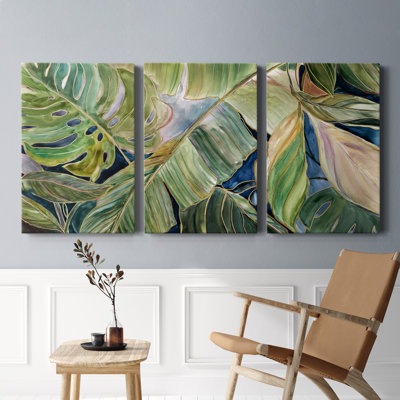 Sun Tipped Tropicals - Ensemble de 3 reproductions sur toiles tendues