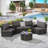 Outdoor Half-Moon Patio Furniture Set with Sturdy Construction and Versatile Design-627084622