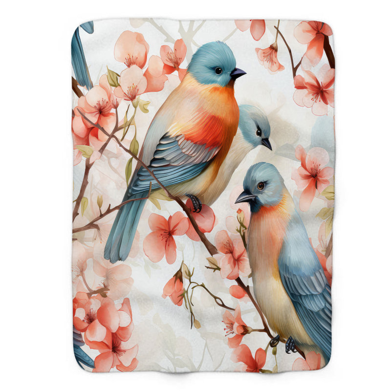Palette Petal Plumage - 1 jeté Sherpa Bla Premium, 50 po x 60 po