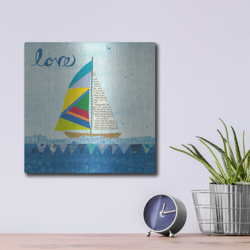 Luxe Metal Art 'Rainbow Spinnakers I' By Courtney " Rainbow Spinnakers I " by Courtney Prahl