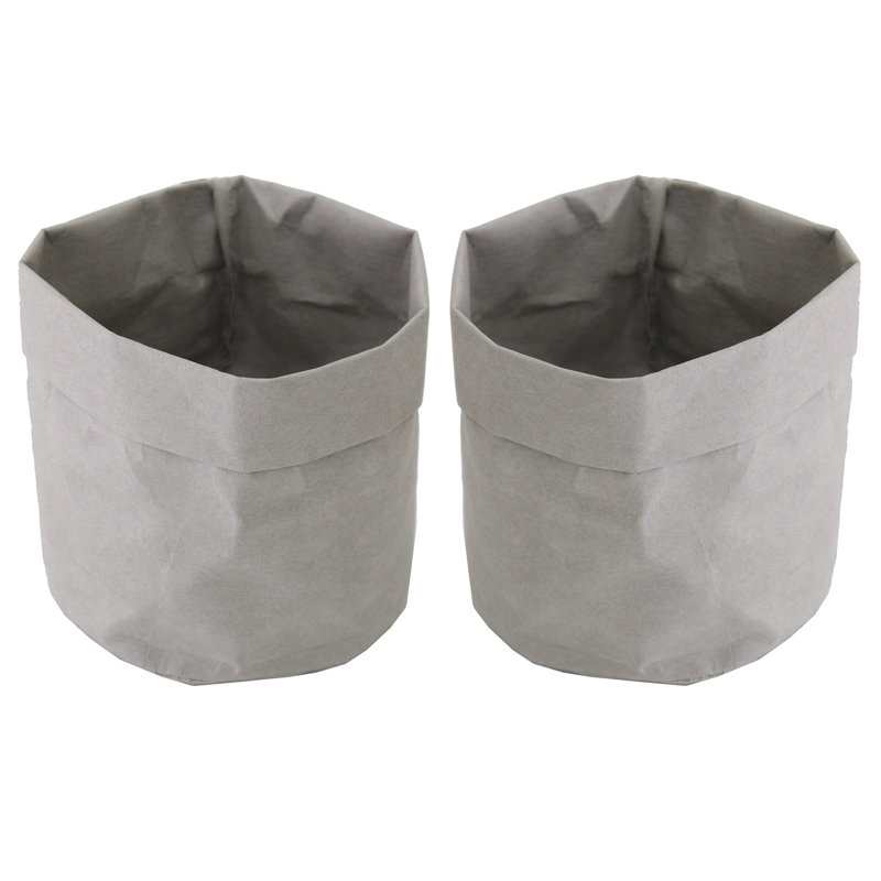 Panier à papier écologique, Gris, H 6,5 po x l 7 po x P 7 po