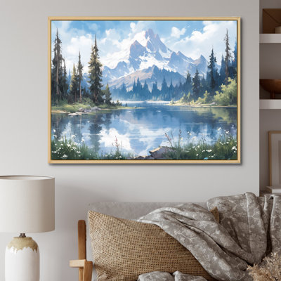 «Mountain View Bliss III - Countryside», reproduction d'art sur toile encadrée