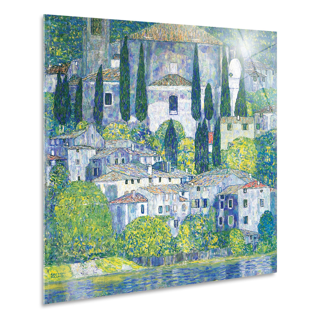 Glasbild Church in Cassone von Gustav Klimt