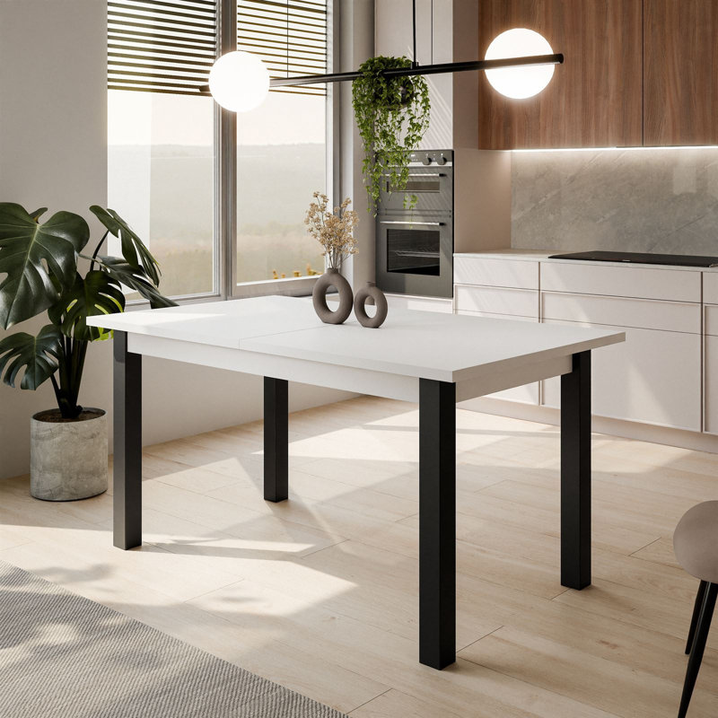 Oberg Metal Base Dining Table, Black
