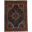 Tapis traditionnel bleu marine et rouge 10 x 14