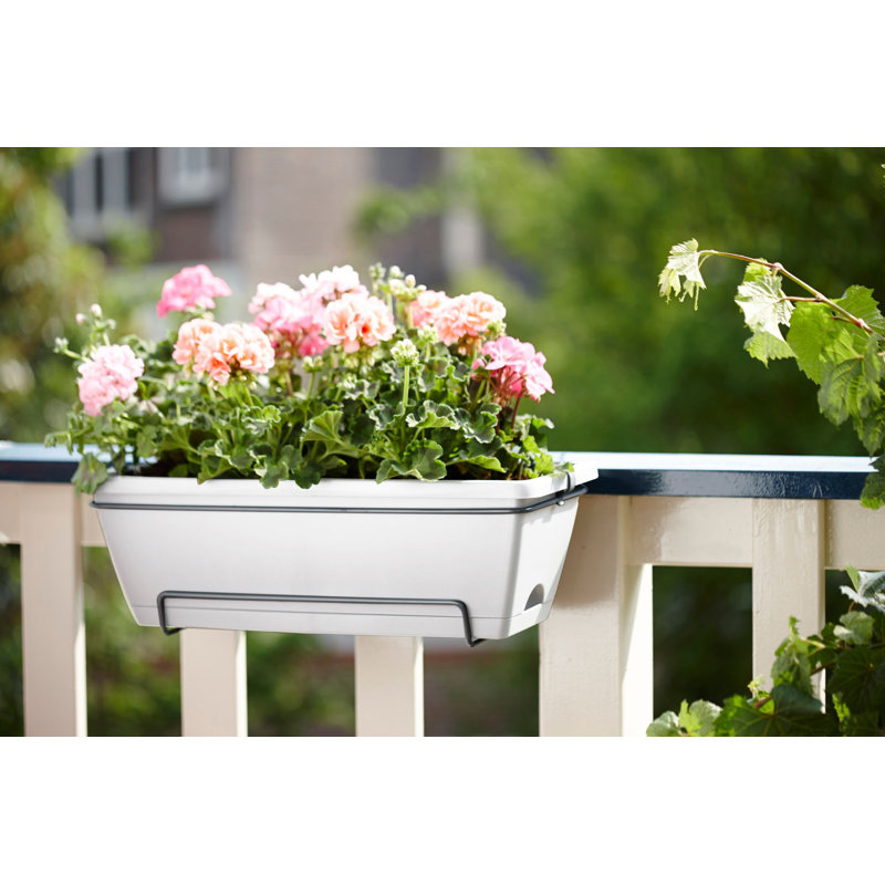 Barcelona Railing Planter, White