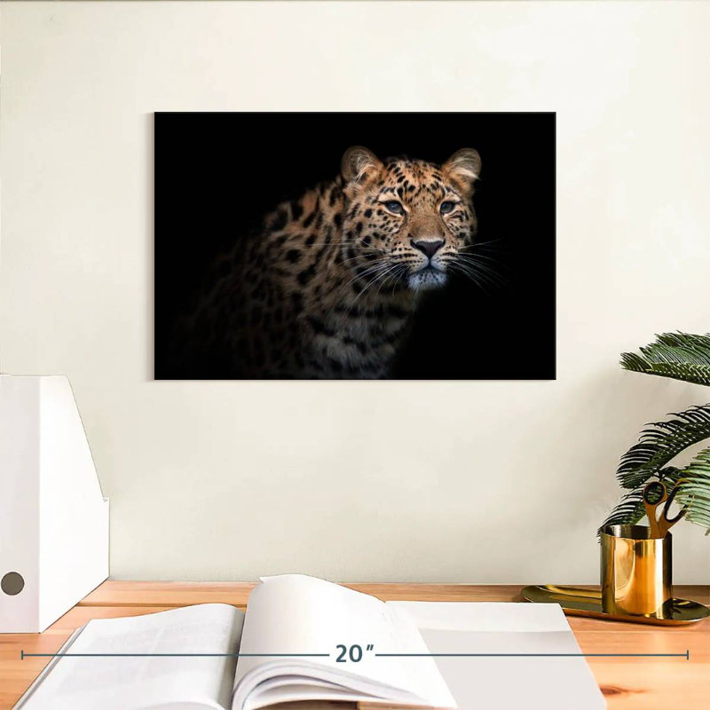 Fierce Amur Leopard, 8" H x 12" W
