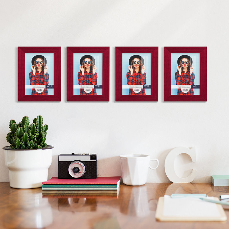 Cadre photo en bois mat, 8 po x 10 po, Bourgogne