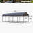12 x 25 Ft Heavy Duty Carport with Galvanized Steel Roof