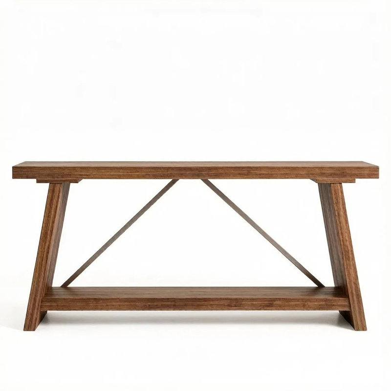 70.9 Inch Extra Long Sofa Table, Industrial Console Table Behind Couch, 2‑tier Open Shelf For Living Room, Entryway, Hallway